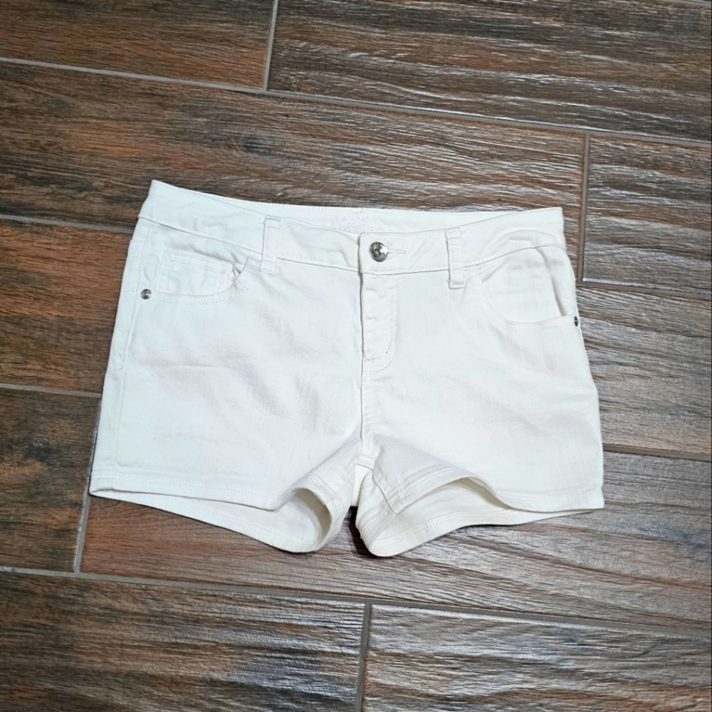 Justice Girl's 5 Pocket White Shorts
